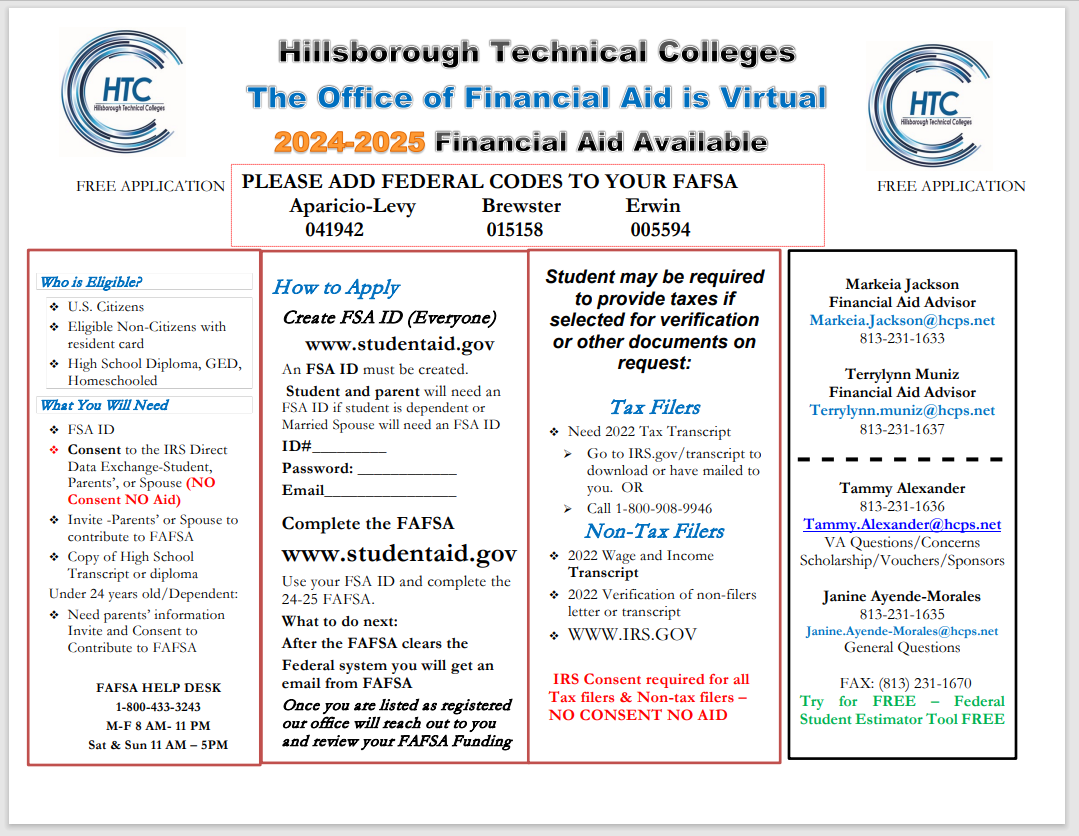  2024-2025 Financial Aid Flyer